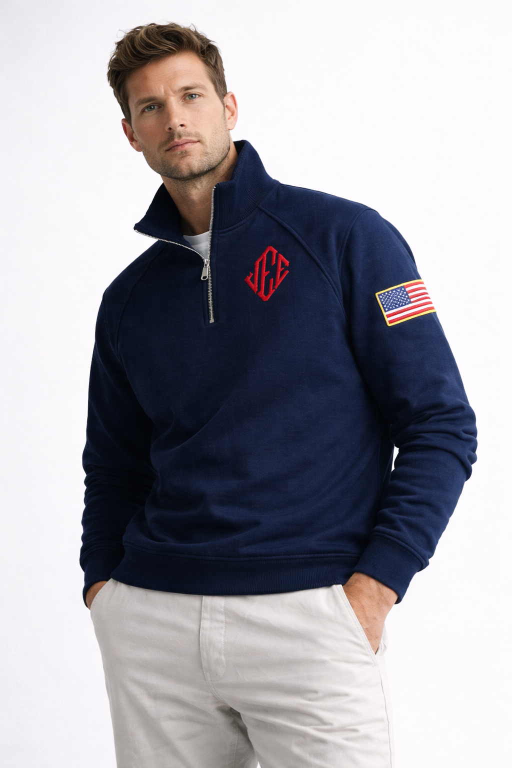 JEE Quarter-Zip Navy Blue