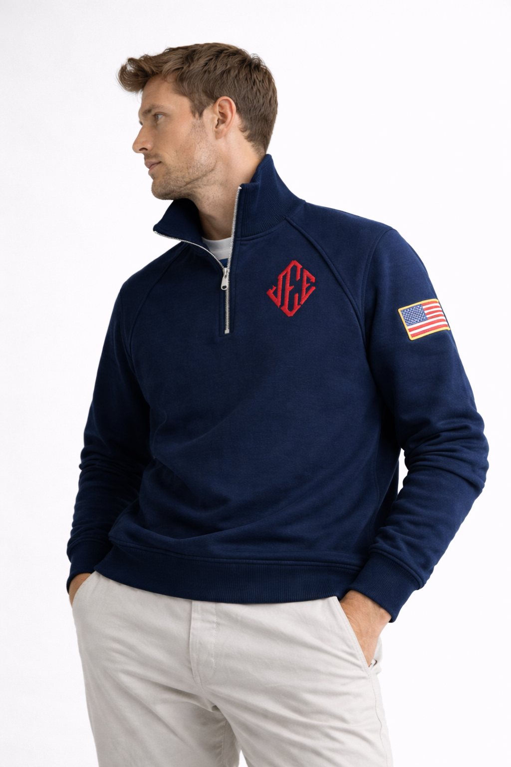 JEE Quarter-Zip Navy Blue